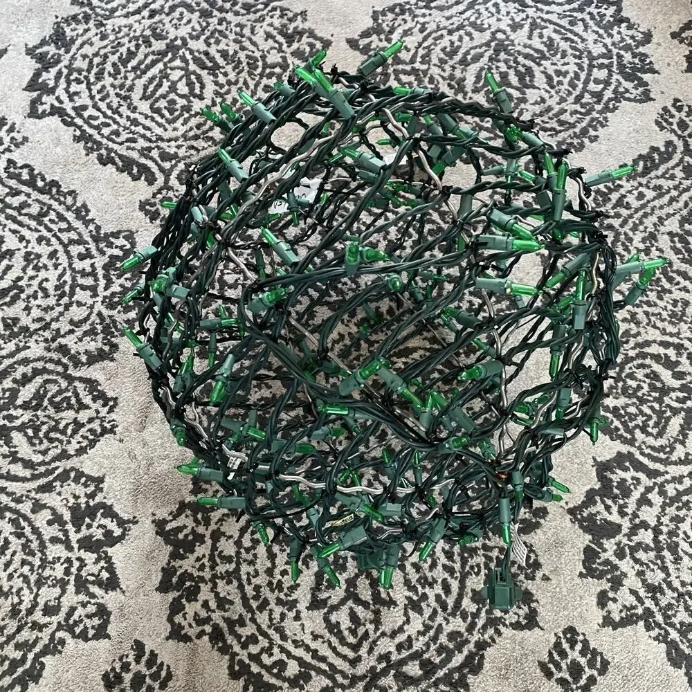 GE 100 Lights Spherical Holiday Classics Green Lights Christmas 14